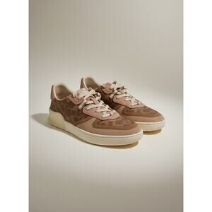 Coach CitySole Court Sneakers G5043 Beechwood Blush Pink & Brown Monogram Sz 10